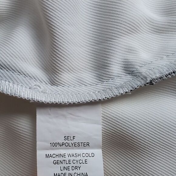 Amanda Uprichard White Tapered Twill Jumpsuit with Black Accents Piping Xs - Picture 14 of 17